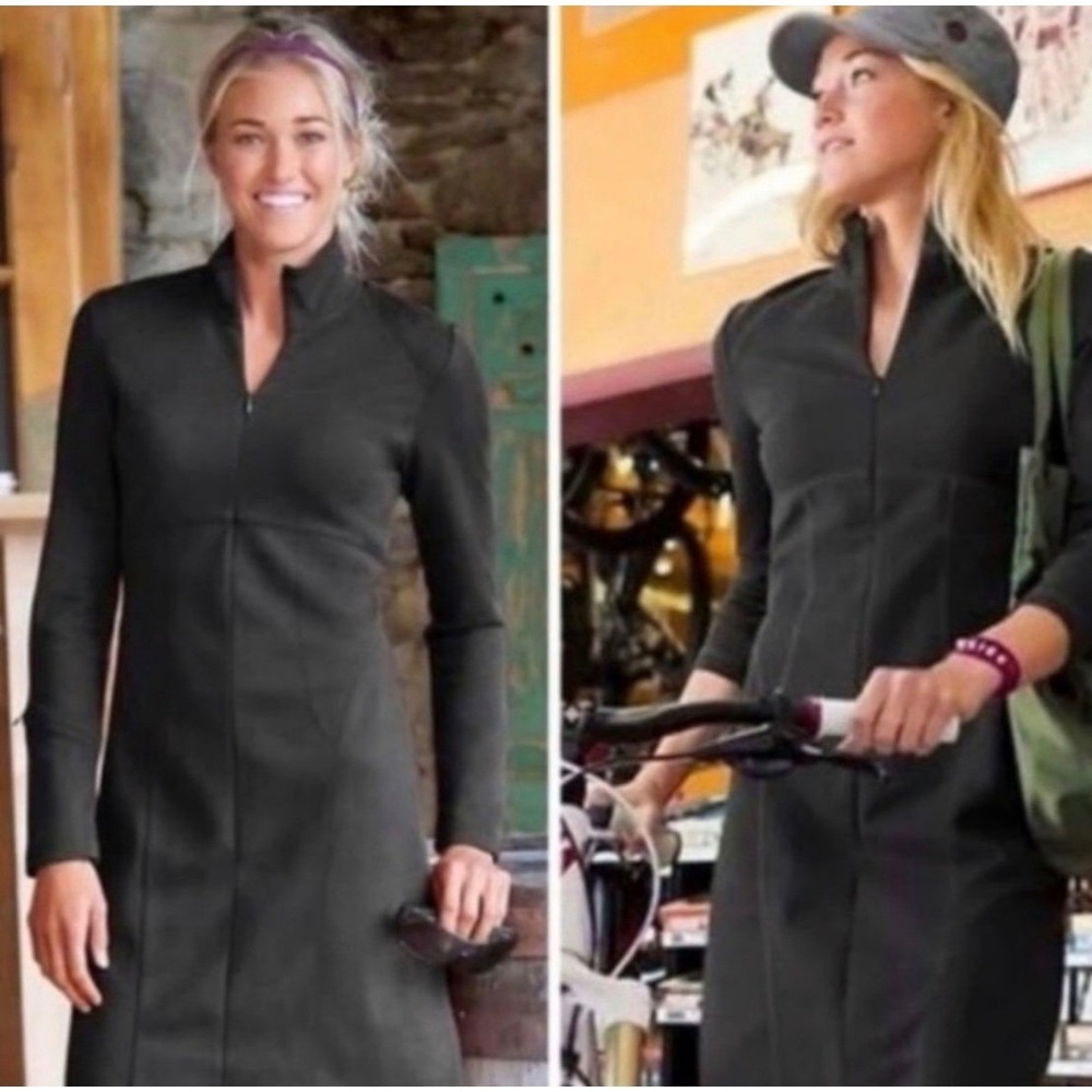 Athleta The Cassidy Ponte Dress Women's Small Petite Charcoal Athleisure Casual